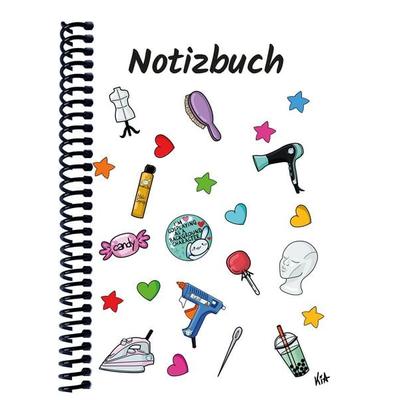A 4 Notizbuch Manga Items, weiß, kariert