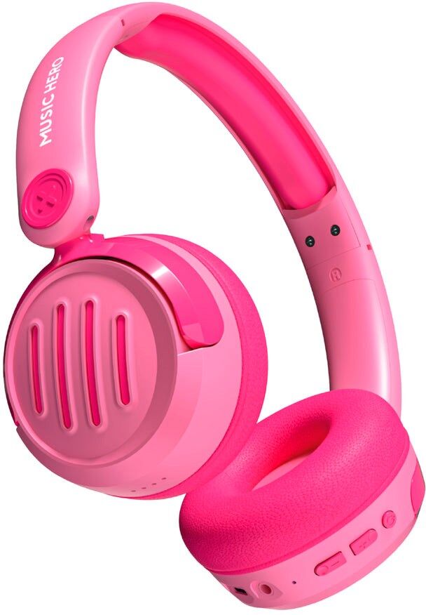 Trådløse On-Ear Høretelefoner til Børn - MUSIC HERO Kids - Lyserød