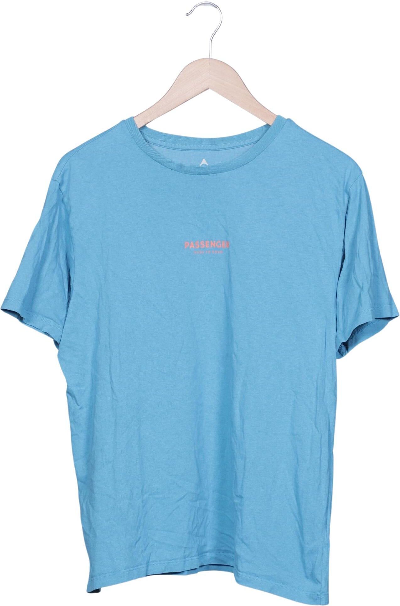 Passenger Damen T-Shirt, Hellblau, Gr. L, Baumwolle - Second Hand