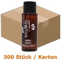 Hotel Shampoo Welcome Signature Hair Wash 300 x 30ml Flacon mit Gingko, für Großverbraucher wie Hotels oder Pensionen