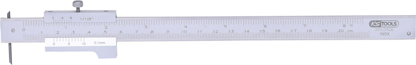 KS Tools universele meetlat met aanslagrol, 200 mm
