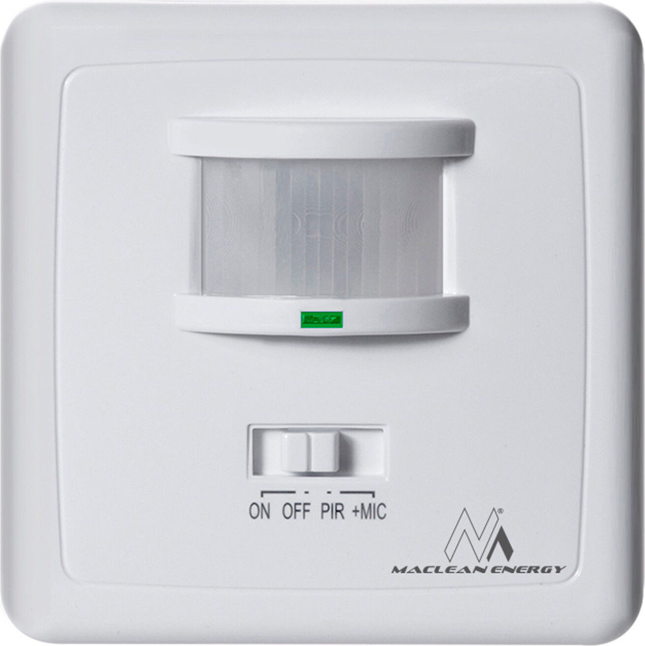 Maclean Bewegings- en geluidssensor voor wandmontage met PIR-sensor en microfoon, 160 graden bereik