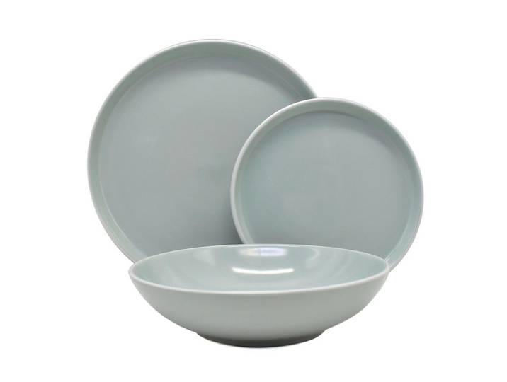 Echtwerk Tafelservice Nerea, Grau, Keramik, 18-teilig, lebensmittelecht, stapelbar, Essen & Trinken, Geschirr, Geschirr-Sets, Tafelservice