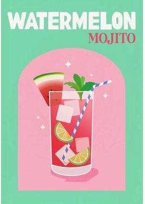 Uplift Essentials Colorful Simplicity Cocktail Posters Trendy Drink Prints & Whiskey Bar Cart Canvas Art For Modern Home Bar Decor style 11 15.7 X 19.7 In (40x50cm)