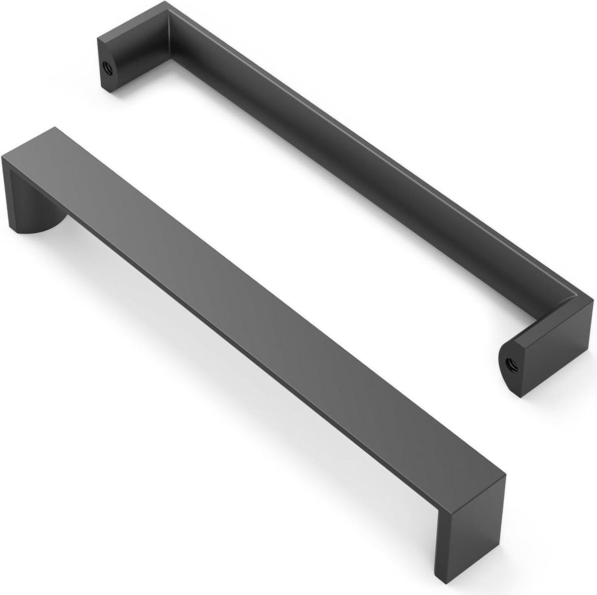 Aluminium meubelgreep mat zwart met 160 mm gatafstand