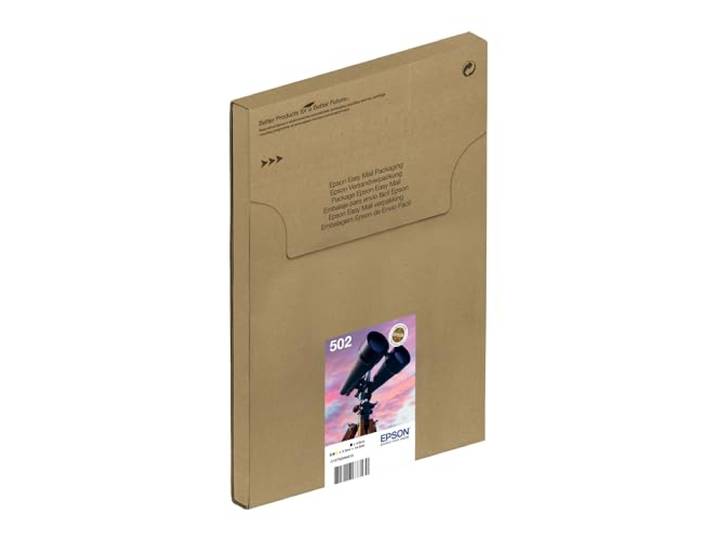 Epson EasyMail Multipack 502 Jumelles\, Cartouches d'encre d'origine\, 4 couleurs : Noir\, Cyan\, Magenta\, Jaune\, Format boite aux lettres\, XP-5100 XP-5150 XP-5155 WF-2860DWF WF-2865DWF WF-2880 WF-2885