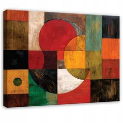 LEINWANDBILD Abstrakt Art Deco Orange 120x80 cm