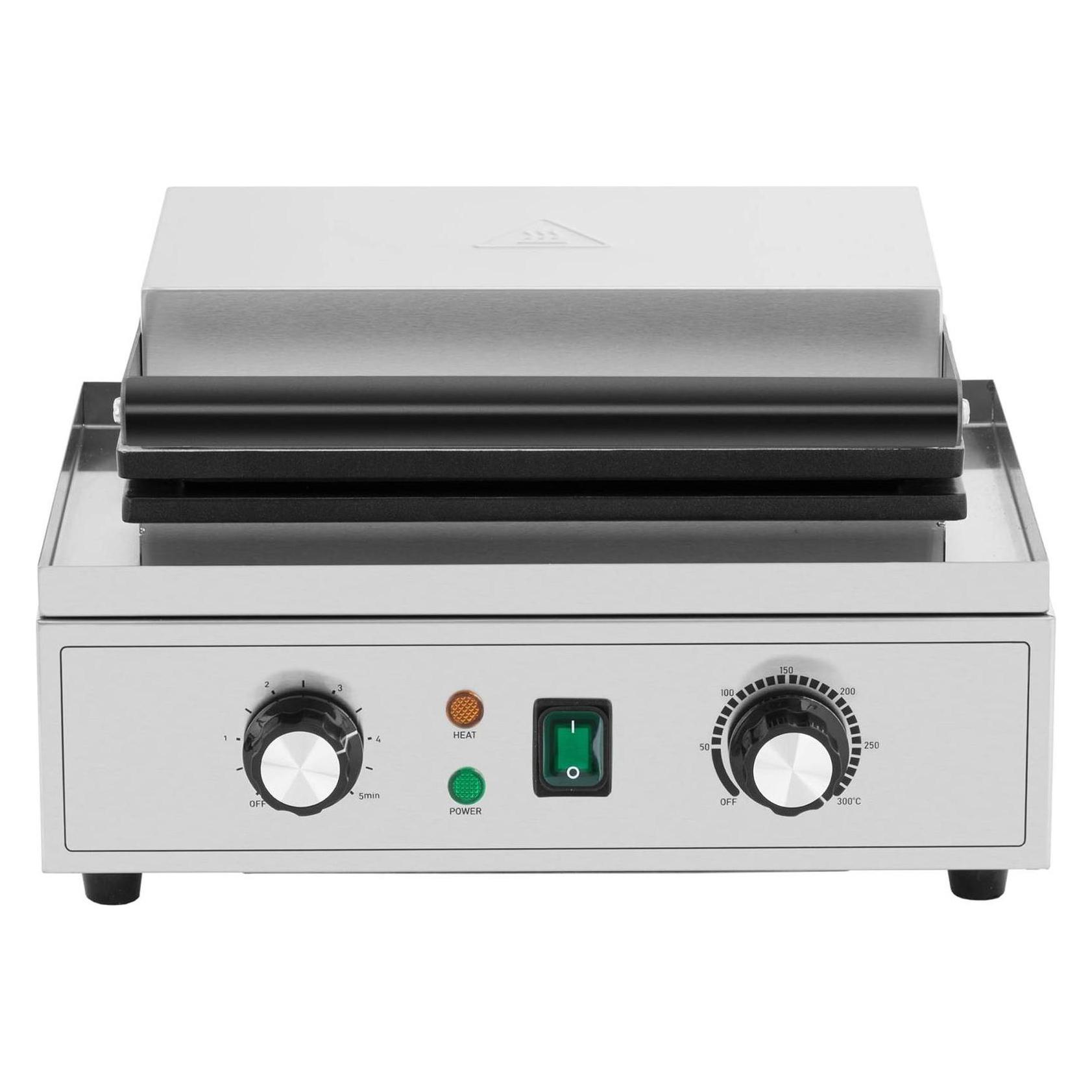 Royal Catering Waffeleisen belgisch Waffelmaschine Waffelautomat 1500 W 50 - 300 °C 0 - 5 min (RCWM-2000-E3)