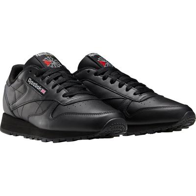 Sneaker REEBOK CLASSIC "CLASSIC LEATHER", Damen, Gr. 44,5, schwarz, Leder, Schuhe Sneaker, zeitloser Heritage-Running-Style mit modernisiertem Komfort & Traktion, Topseller