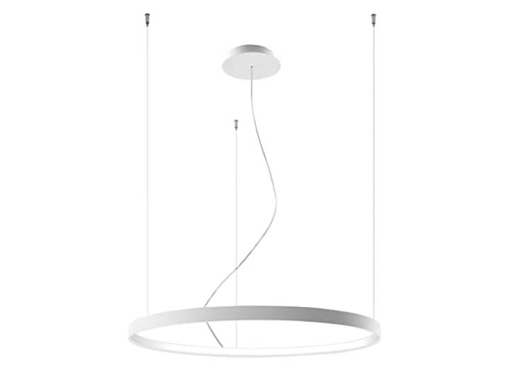 Sollux Beleuchtung Moderne Lampe für Haus Büro Runde Form Kreative Beleuchtung Dekoration Aus Stahl Kronleuchter RIO 78 Weiß 3000K Größe 78x78x150