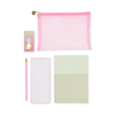 Schreibwarenset 6-teilig, Pink Matcha