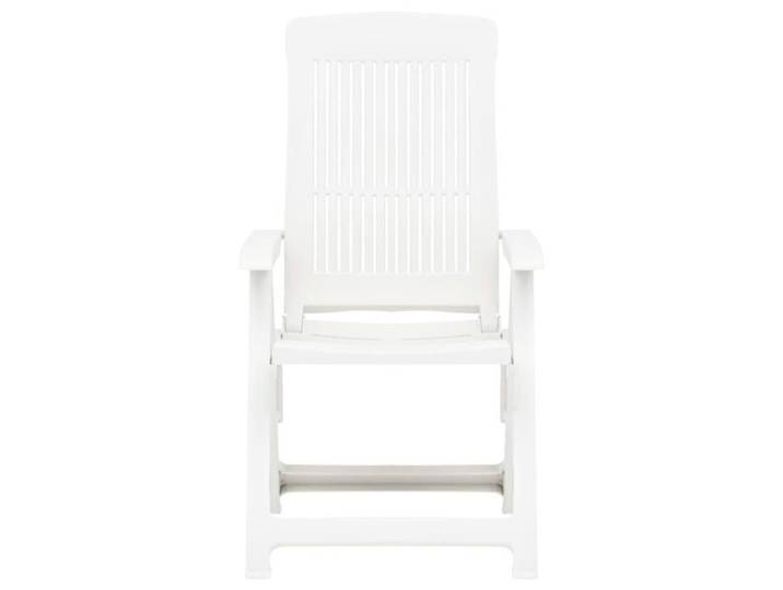 Chaises inclinables de jardin 2 pcs Plastique Blanc MEN