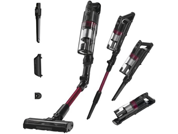 Hoover HF1 Plus Aspirateur Balai sans Fil Puissant Léger Tube Flexible\,165W\, Brosse Anti-emmêlement\, Multi-sols Eclairage LED\, Mode Turbo\, Vidage 1 clic\, Batterie Amovible\, Position Parking HF1P10HX