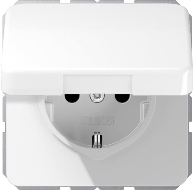 Jung Prise SCHUKO 16A 250V avec couvercle rabattable CD 1520 BFKIKL WW (CD1520BFKIKLWW)