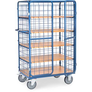 Fetra Etagenwagen Kastenwagen, 8582-3DE, 5 Etagen, 1000 x 700 mm, Tragkraft 600kg