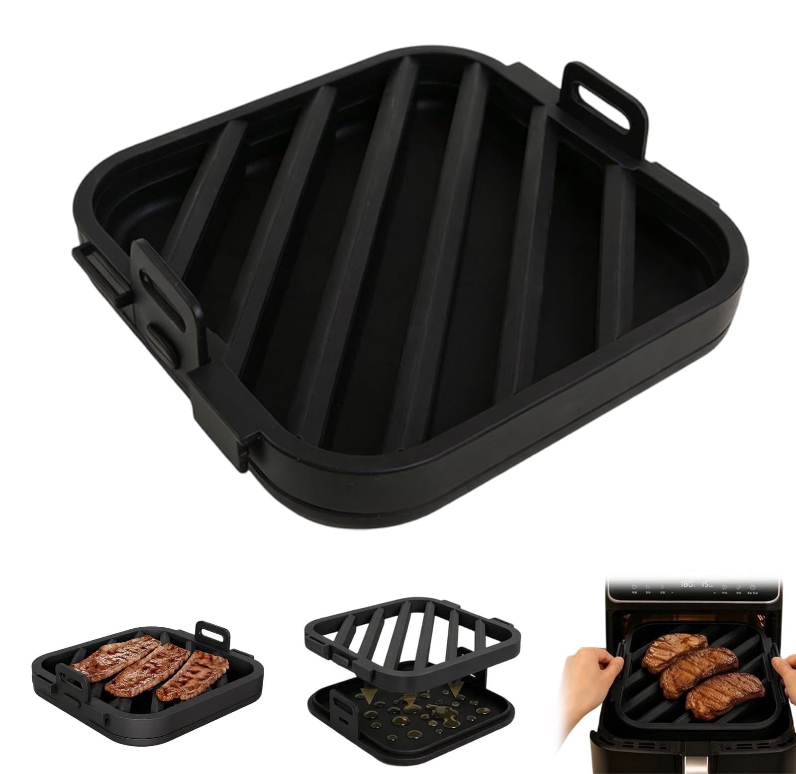 Dripio Siliconen bakvorm voor airfryer 2-in-1, diameter 20-26 cm