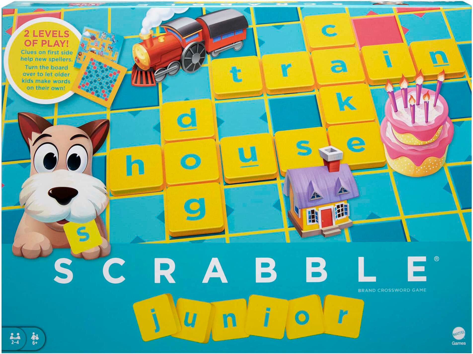 Junior Scrabble 2013 Refresh Double-Sided Board Game for Kids, Ages 5+, by Mattel