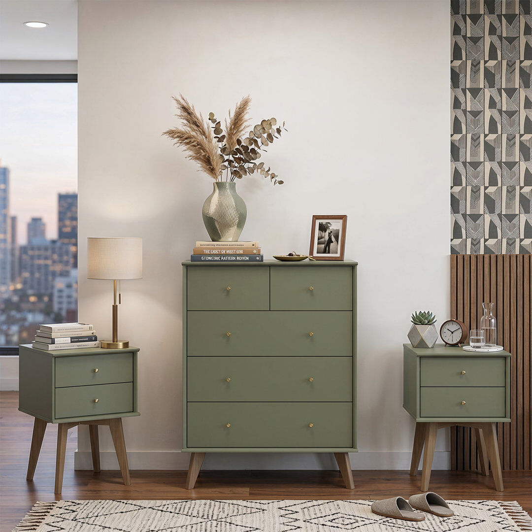 George Oliver Storage Duo Bedroom Set Kale Green