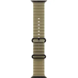 Apple Watch 49mm Halbtransparentes Seegrasgrün Ocean Band - Titan Schwarz