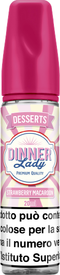 Dinner Lady Strawberry Macaroon Liquido Shot 20ml Macaron Fragola