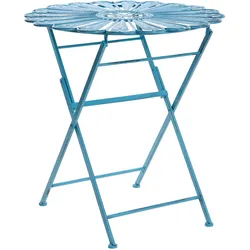 BISTROTISCH 71/71 cm Metall Blau Pavia