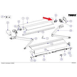 Thule Tuchrollenendkappe rechts passend zu  Omnistor 6502 / 6900