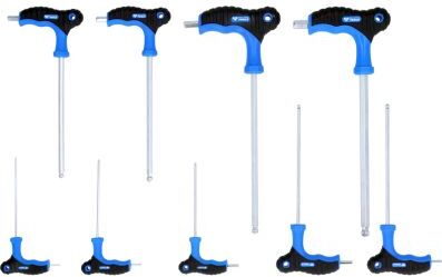 Brilliant Tools Winkelschraubendrehersatz T-Griff-Innensechskant-Winkelstiftschlüssel-Satz, 9-Tlg Bt041100