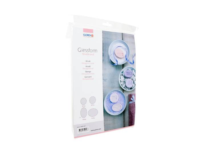 Glorex Giessform Zehneck Oval 5 Stück