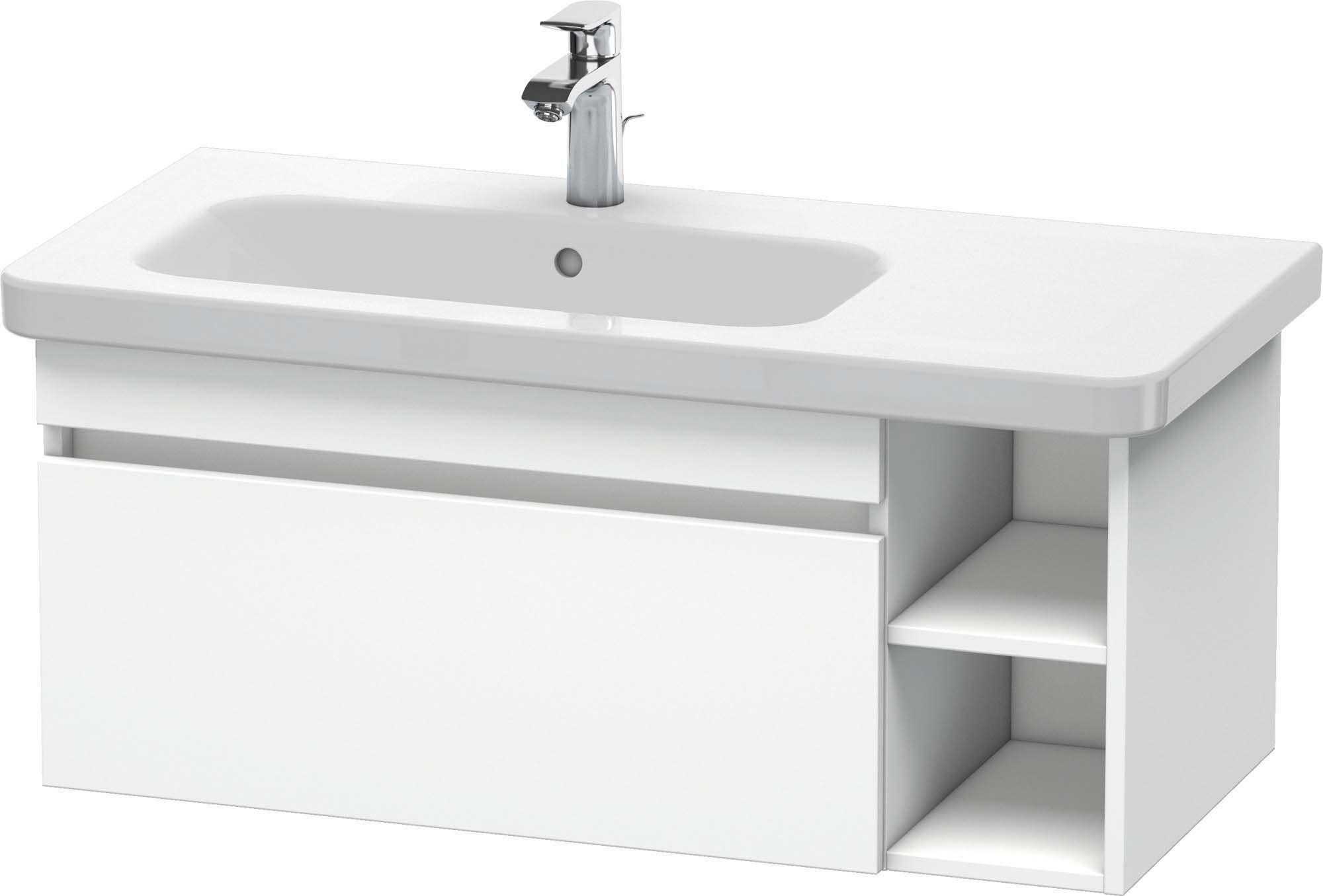 DuraStyle Duravit DS639701818 Blanc Mat , 93x44.8x39.8cm, vasque à gauche