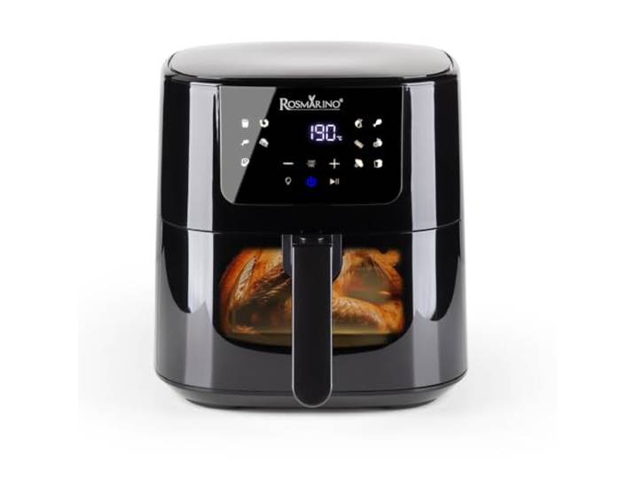 Rosmarino 5L Infinity Vision XL - Die ultimative Heißluftfritteuse Airfryer mit Fenster, LED-Anzeige, Backofen und Mikrowelle
