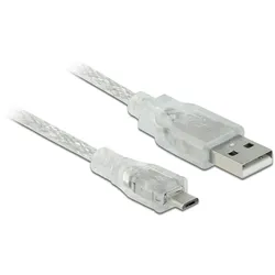 DeLOCK 5m, USB2.0-A/USB2.0 Micro-B USB Kabel USB A Micro-USB B 0,48 Gbit/s Transparent