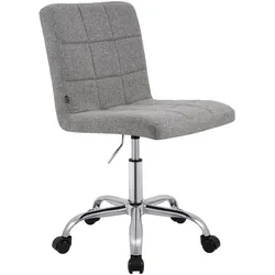 CLP Arbeitshocker höhenverstellbar mit Lehne und Rollen Darfield, Arbeitsstuhl ergonomisch 360° drehbar, Kosmetikstuhl bis 150 kg belastbar