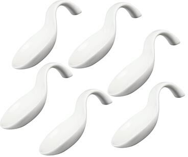 Jiallo Heim Concept White Porcelain Appetizer / Tasting Spoons - Set of 6