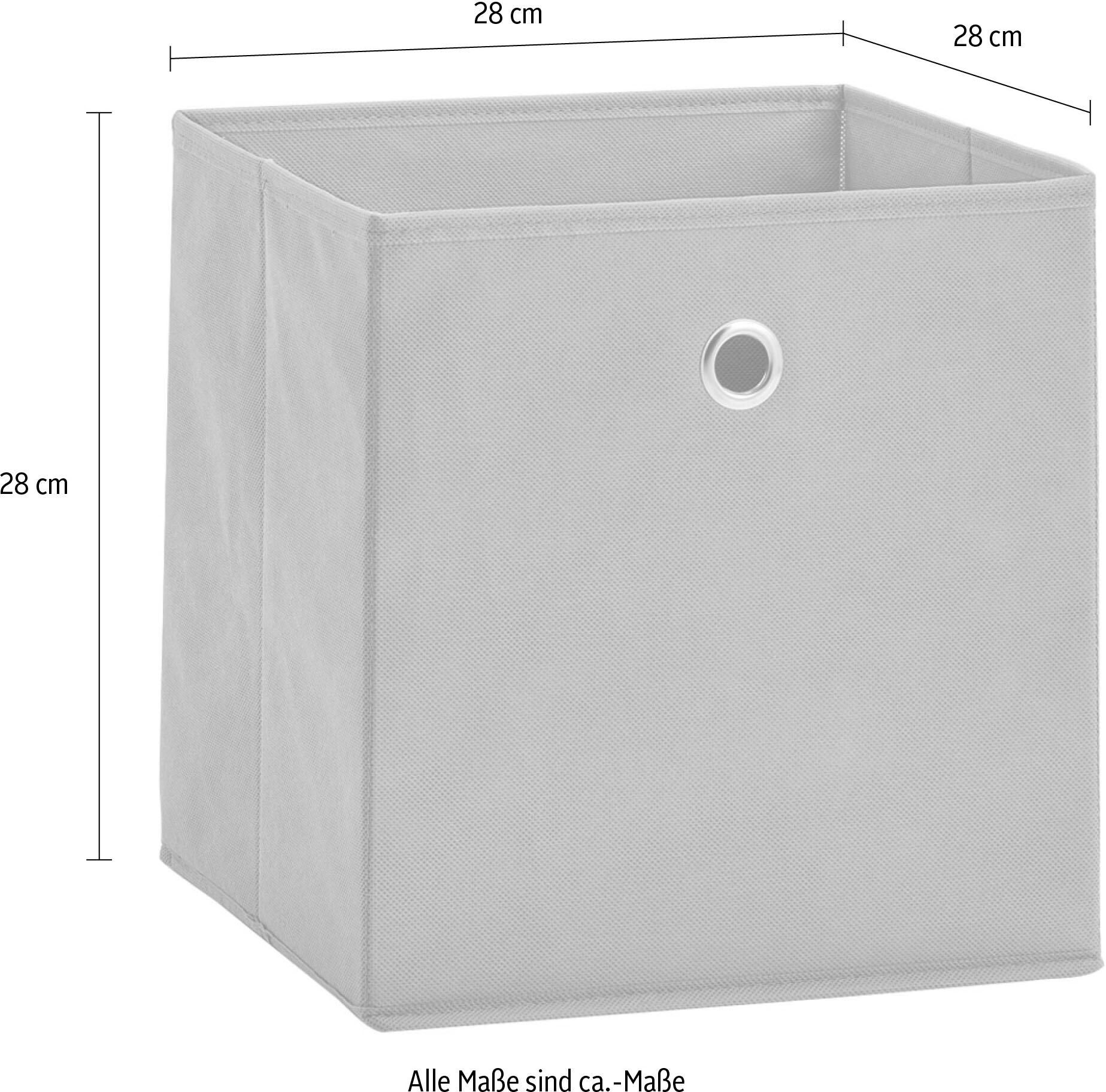Aufbewahrungsbox ZELLER PRESENT, grün, B:28cm H:28cm T:28cm, Vlies, Aufbewahrungsboxen, Aufbewahrungsbox, faltbar und schnell verstaut grün 2 Stk., B/H/T: 28cm x 28cm x 28cm