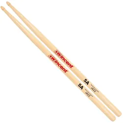 Wincent 5A Hickory Woodtip Drumsticks (Schlagzeug), Drumsticks + Schlägel, Braun