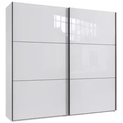 WIMEX Schwebetürenschrank Level 36 250 x 236 cm Glas Weiß