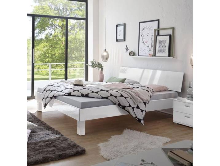 Bett Wayne 140x220cm Weiß klassischer Stil
