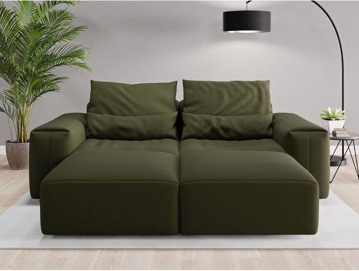 Loveseat Denver - Grün (Waldgrün) - Feiner Mikrofaserstoff
