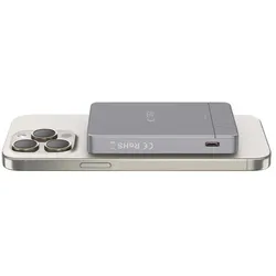 Tech-Protect PB14 LifeMag MagSafe 5000 mAh Powerbank - grau (5000 mAh), Powerbank, Silber, Grau