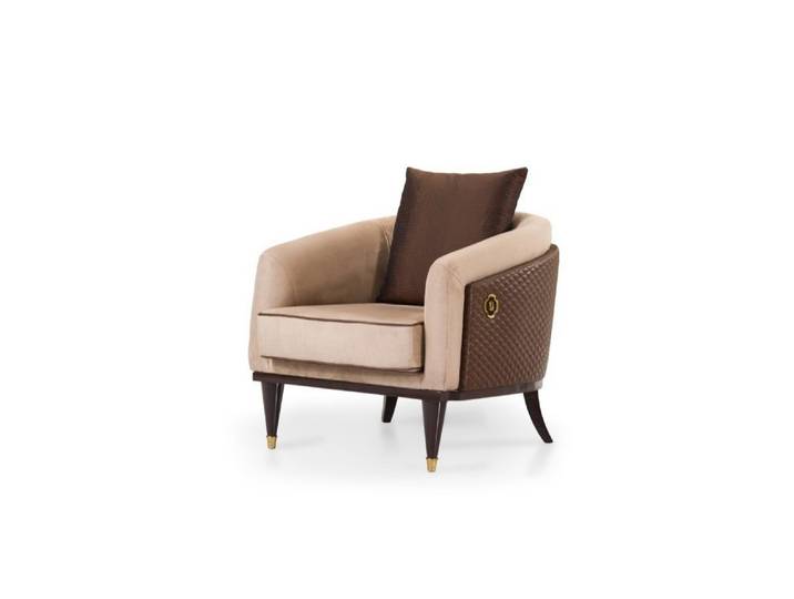 Xlmoebel Sessel Beiger Leder Sessel mit elegantem Design und stabiler Konstruktion (1-St., Beiger Sessel), Made in Europa