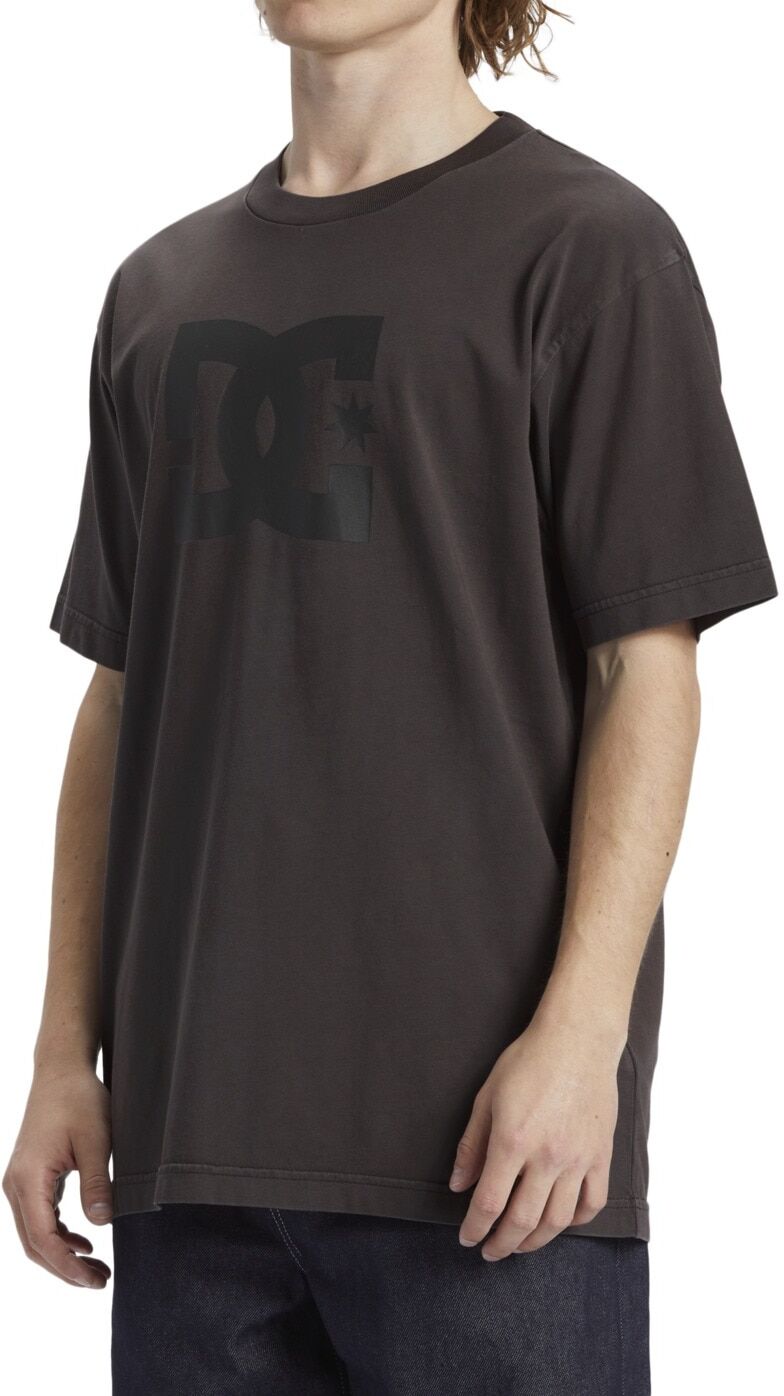 T-Shirt DC SHOES "DC Star Pigment Dye", Herren, Gr. XS, schwarz (schwarz enzyme wash), Obermaterial: 75% Baumwolle, 25% Baumwolle., Shirts T-Shirt schwarz enzyme wash XS
