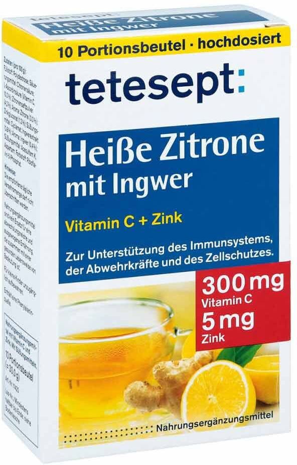 Tetesept Heisse Zitrone mit Ingwer zuckerfr.Pulver 10X3g
