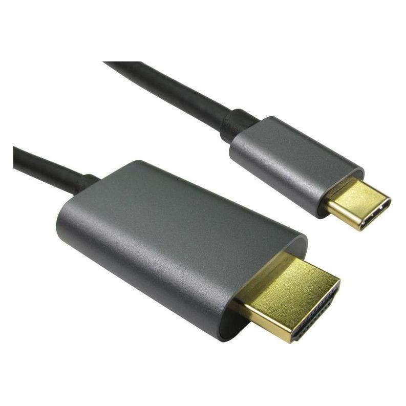 RS PRO USB-Kabel, USB C / HDMI, 1m Schwarz (1 m) (2299976)