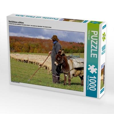 CALVENDO Puzzle Schäfchen zählen | 1000 Teile Lege-Größe 64x48cm Foto-Puzzle für glückliche Stunden