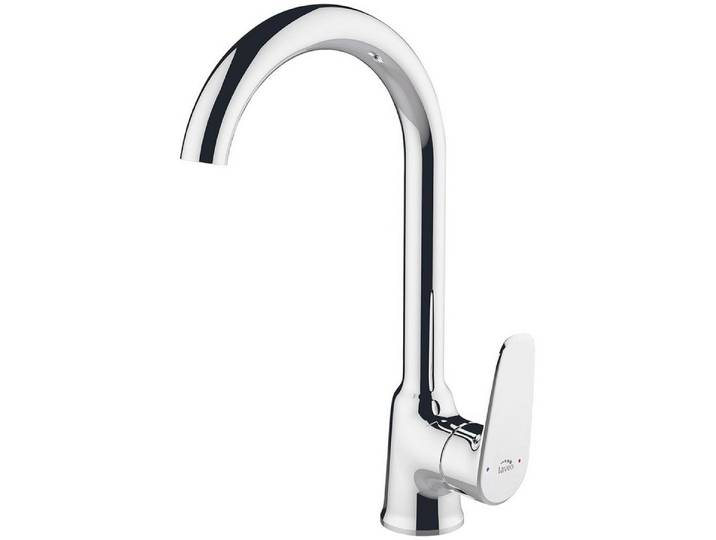 KOLMAN Küchenarmatur RONDO Wasserhahn Mischbatterie für Küche in Silber
