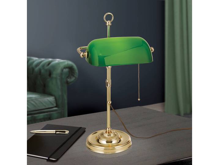 ORION Tischleuchtelampe Harvard, messing / gold, für Arbeitszimmer / Büro, Messing, Vintage