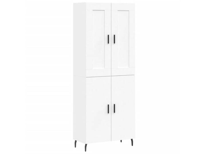 Bahut commode armoire bois blanche 69.5 x 34 x 180 cm