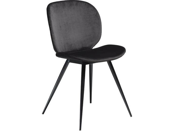 DAN-FORM Stuhl 2er-Set Cloud black Samt