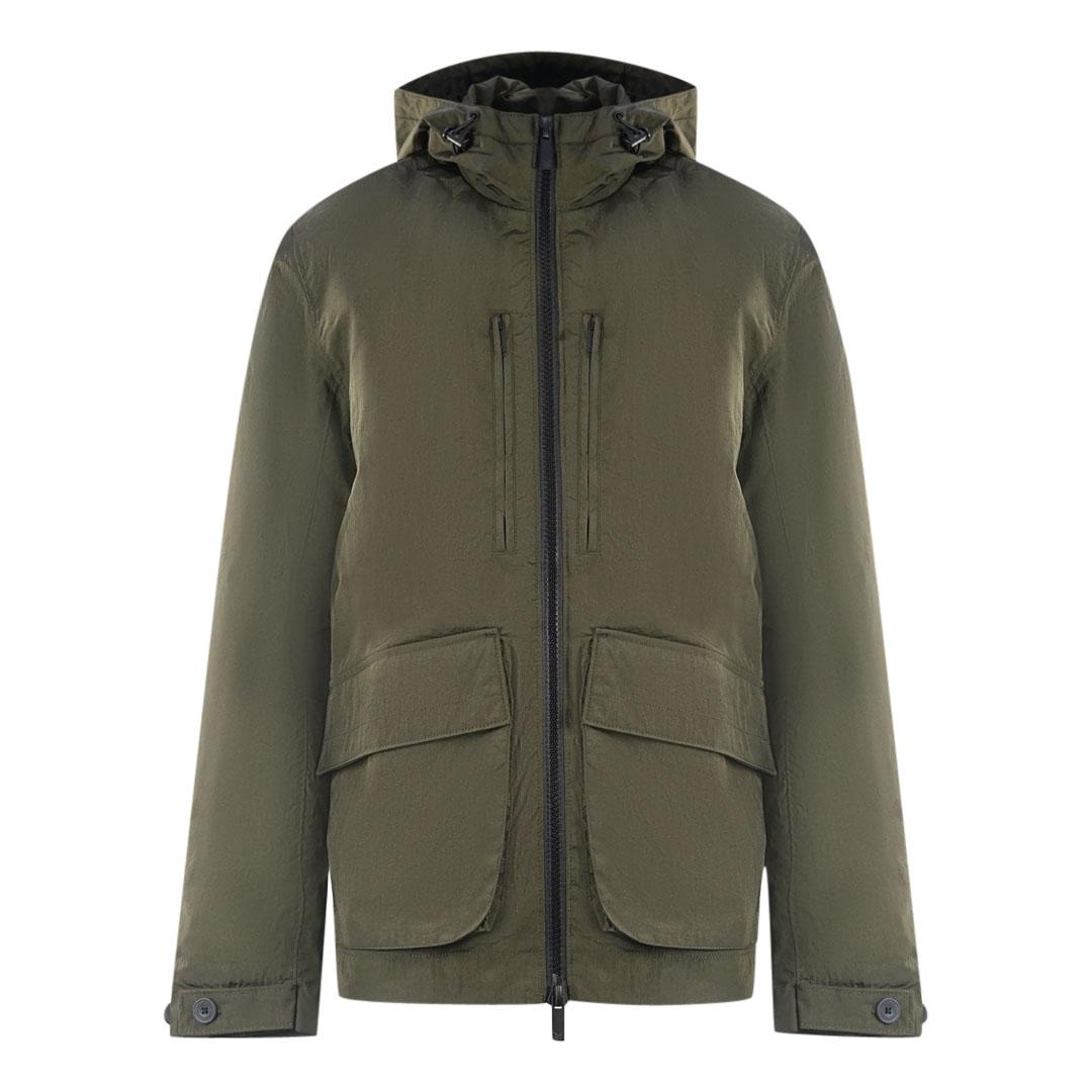 Lyle & Scott Schlichte Jacke mit grüner Kapuze