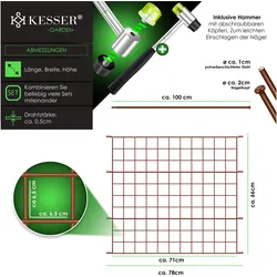 Kesser, Brunnen + Gartenteich, Teichzaun Gartenzaun Steckzaun Komplettset Metall Zaunelement